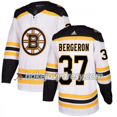 Pánské Hokejový Dres Boston Bruins Patrice Bergeron 37 Bílá 2017-2018 Adidas Authentic